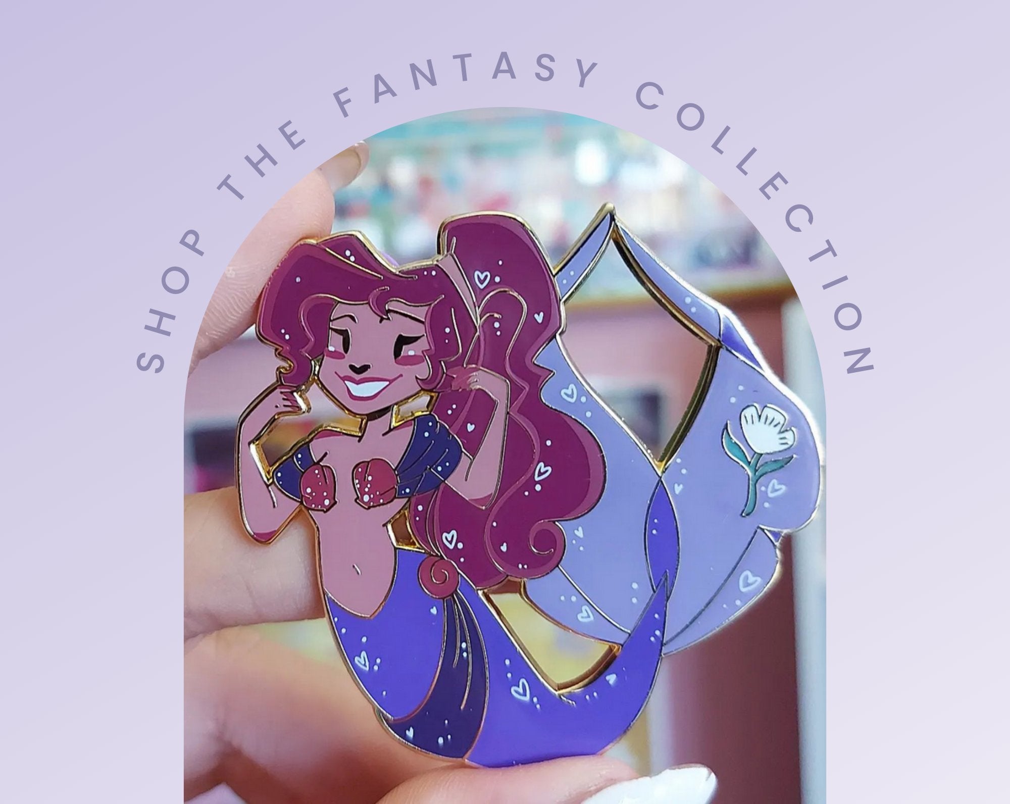 Maxineart Snow White fantasy mermaid pin shops