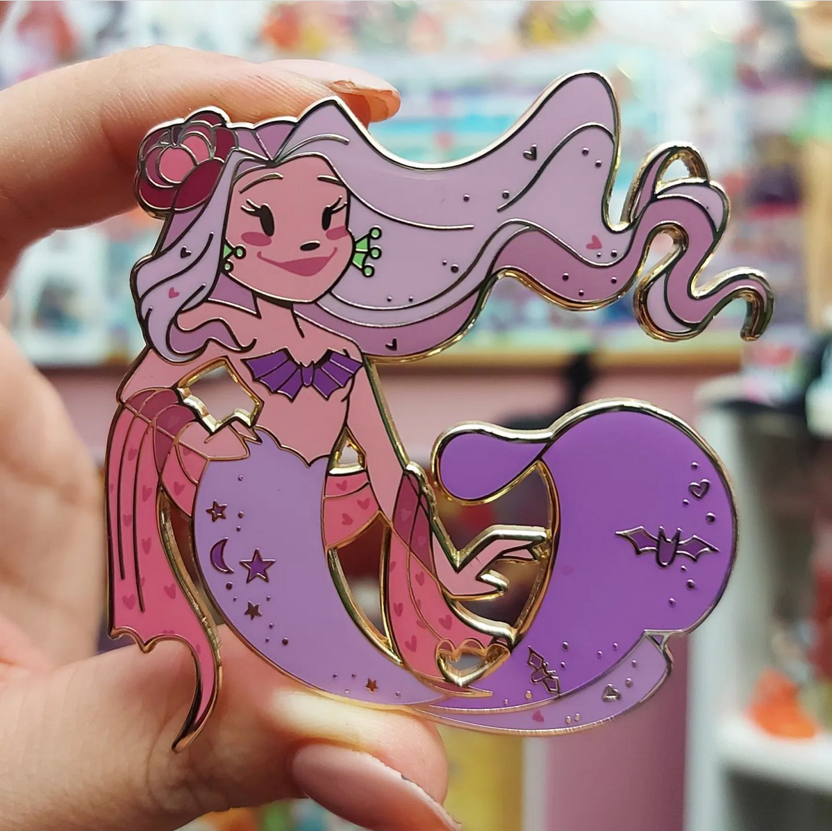 Spooky mermaid - Bat Pastel