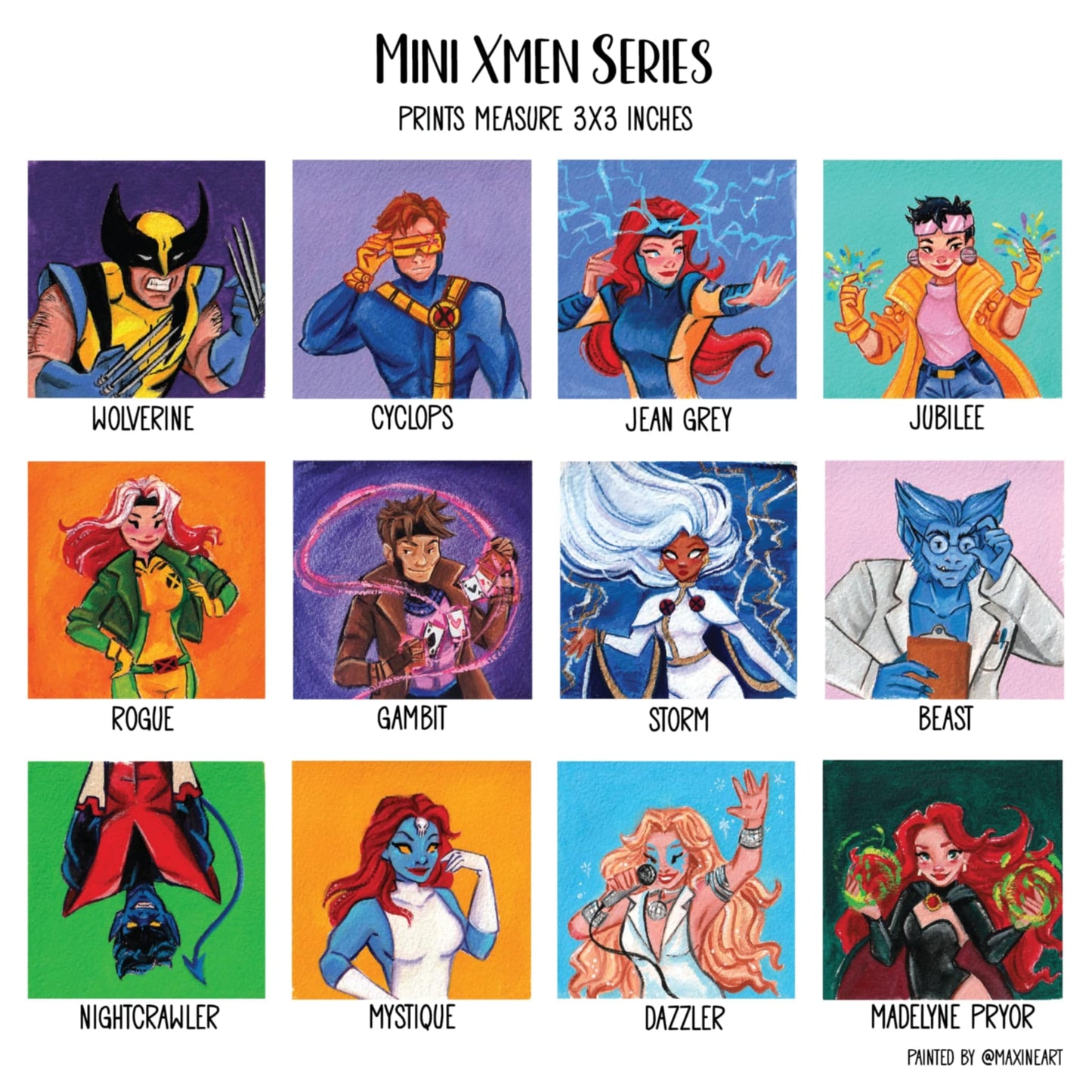 Mini X men Prints