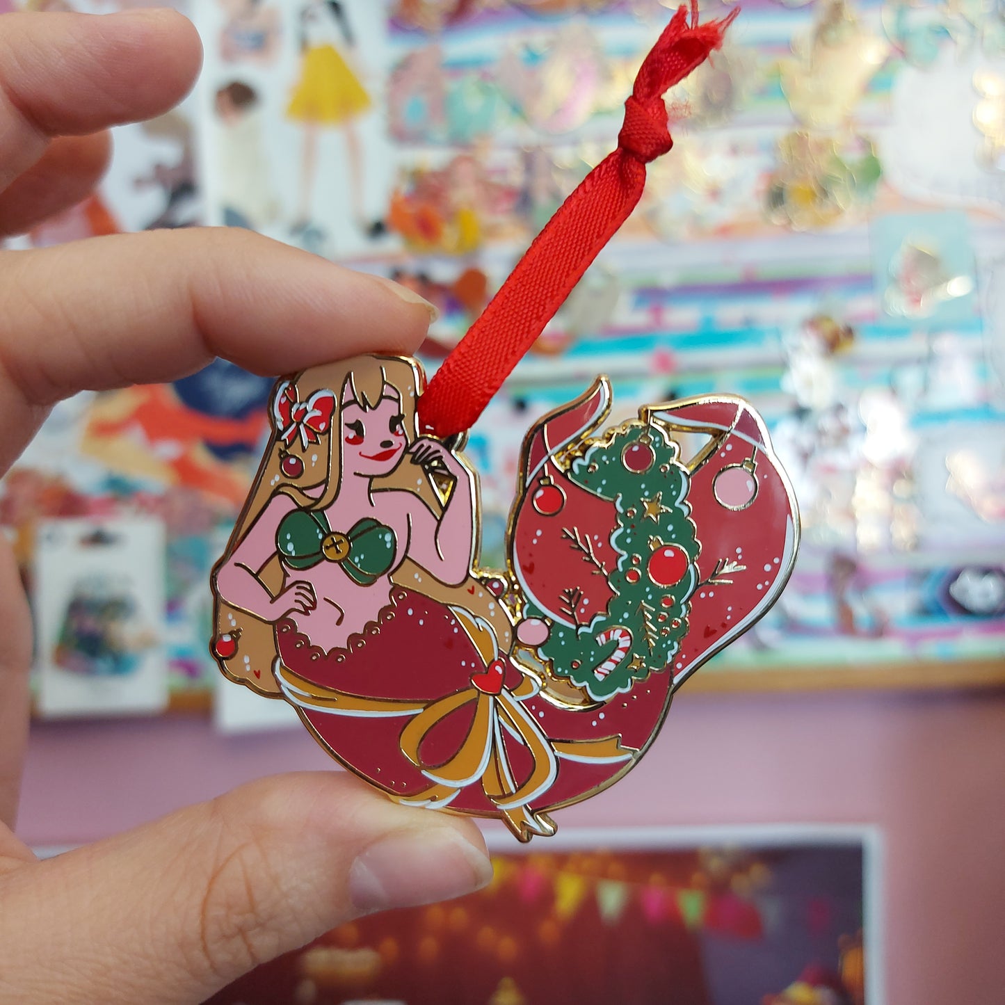 Wreath Mermaid ornament