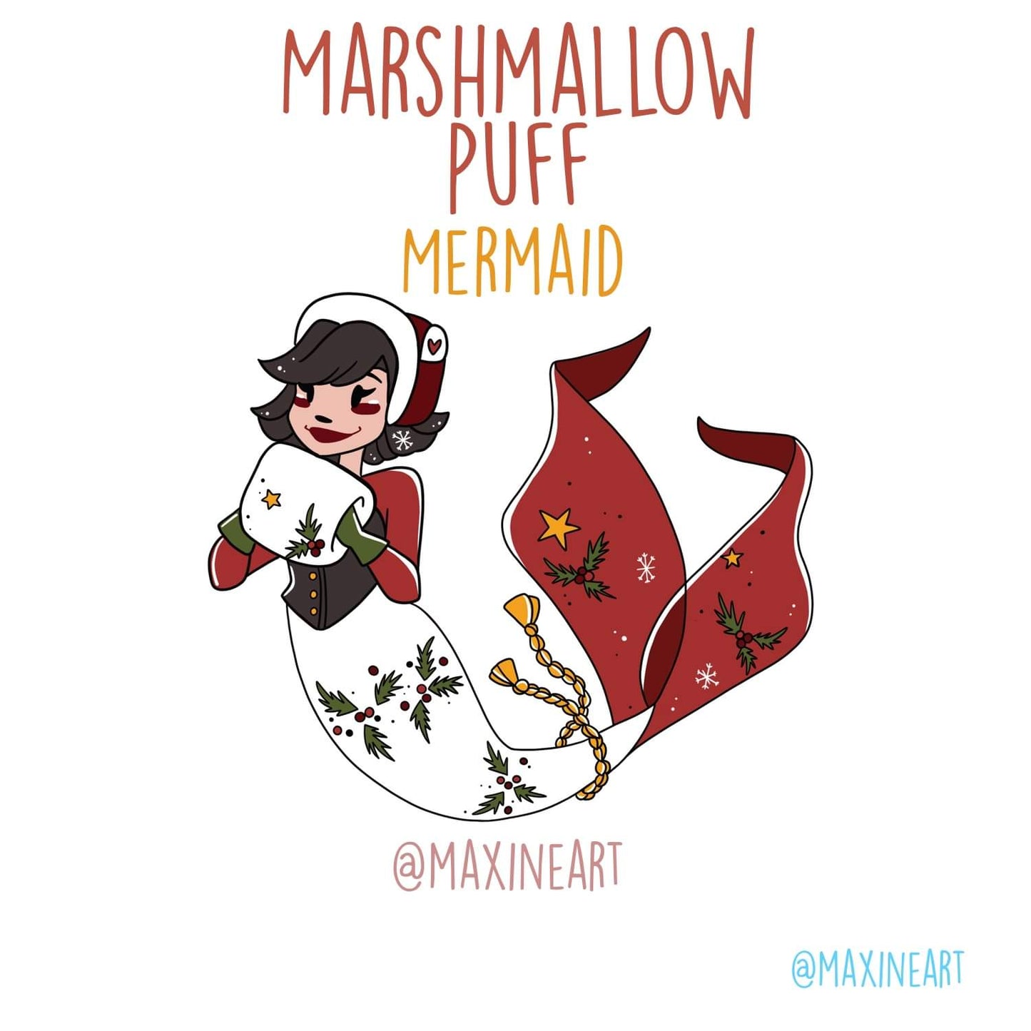 Holiday mermaid - Marshmallow Puff