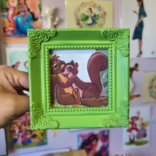 Framed Print - Lovey Squirrels