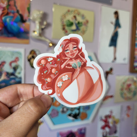 Peachy Mermaid - Sticker