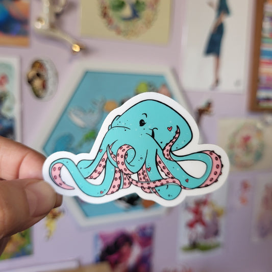 Blue Octopus - Sticker