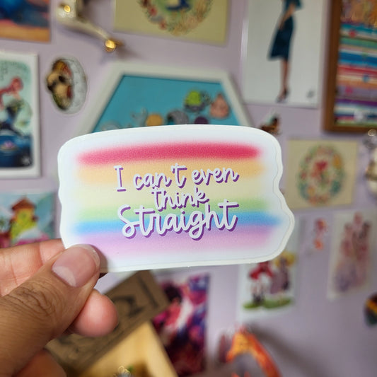 Can't think straight - Sticker