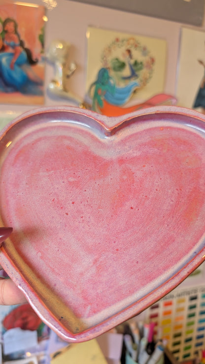 Heart Plate - Pink