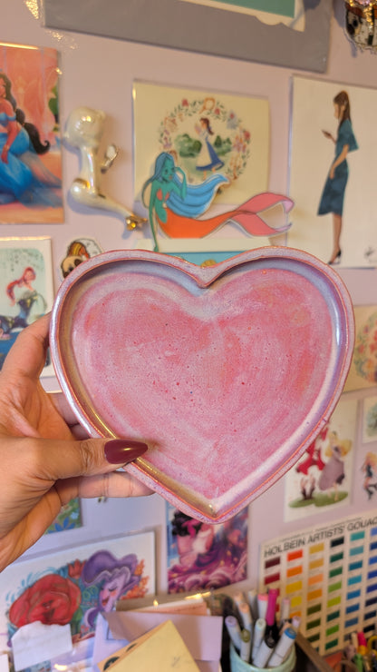 Heart Plate - Pink