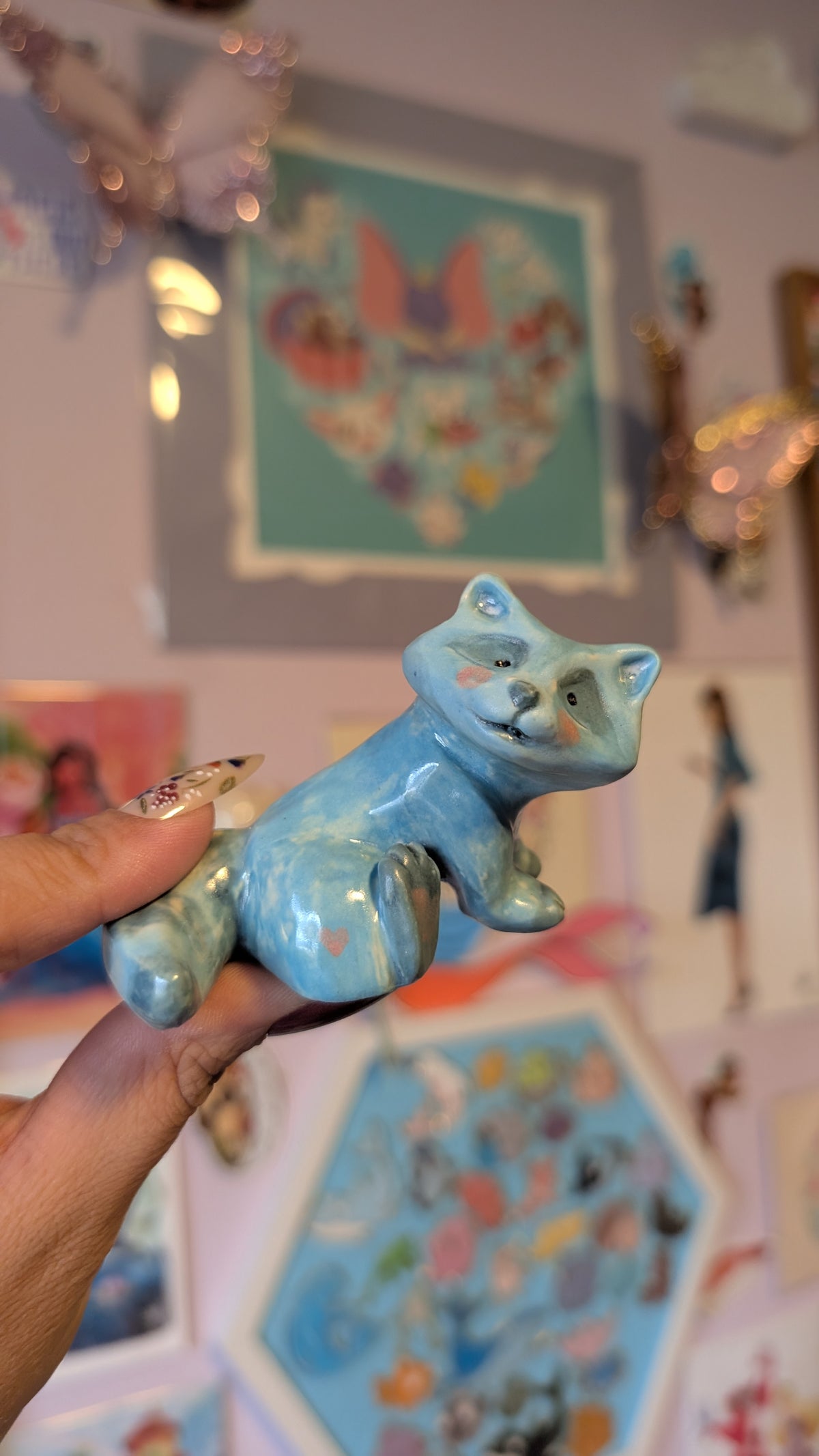 Figurine - Blue Raccoon