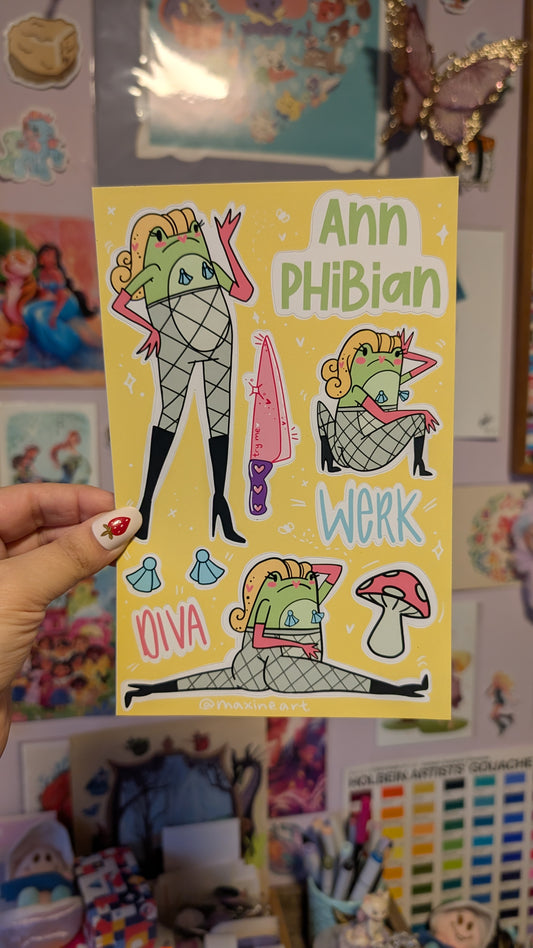 Sticker Sheet - Ann Phibian