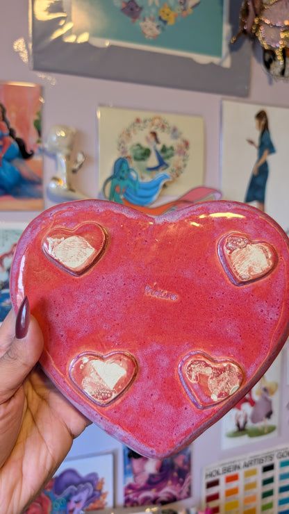 Heart Plate - Pink