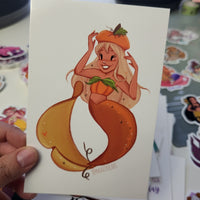 Mermaid Pumpkin Print