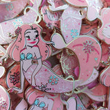 Holiday mermaid - Pink Snowflake